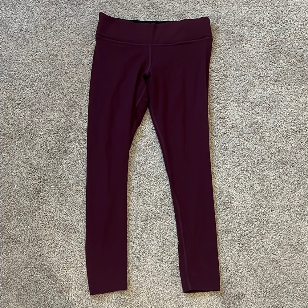Pink by Victorias Secret Maroon Leggings - Size Medium